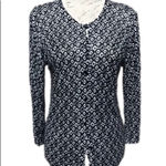 Verve Ami  Black And White Button Down Cardigan Sweater Top Shirt Sz M Photo 9