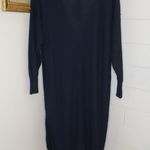 Dress Forum  NWT Navy Knitted Polo Dress With Collared Neckline Wool Blend Midi S Photo 4