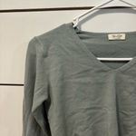 Brandy Melville John Galt Green Cropped V-Neck Sweater Photo 4