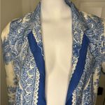All Saints Blue and White Paisley Jacket and Shorts Set Size 2. Photo 8