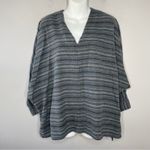 Woolrich Popover Shirt Sweater Womens Size Medium Striped Oversized Indie Grunge Photo 1
