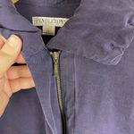 Pendleton Petites Women’s Size Large Jacket 100% Silk Tie Waist Full Zip Navy Photo 3