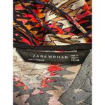 ZARA  Blue Red Diamond Printed Midi Dress Size Medium Photo 5