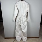 Levi's  Utility Jumpsuit Coveralls Women Large Cream Long Sleeve Button Drawstring Photo 3
