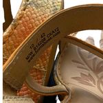 Born Orange Tan Floral Woven Wedge Sandals Summer Womens Size 10 Photo 5