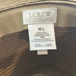 J.Crew  Packable straw hat Brown Wide-Brim Hat with white Band M-L Photo 3