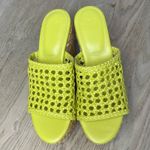 Marc Fisher  Hollis Platform Mule Espadrille Sandal Yellow Chartreuse Women’s 10 Photo 5