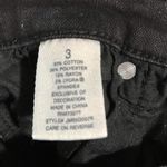 Mudd  Jrs Black Short Shorts Jean Denim Distressed Lace Inserts Size 3 25” Waist Photo 2