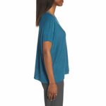 Eileen Fisher Nile Blue Sleek Merino Wool Blend Knit Boxy Sweater Top Size M Photo 1