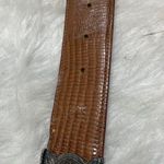 Vintage Georges Marciano Brown Leather Belt With Sterling Silver Large buckle Size 30 Photo 5