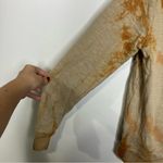 Mystree  tan orange‎ tie dye sweatshirt casual fall winter women’s size medium Photo 2