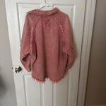 POL  Jacket Distressed Oversized Denim Jean jacket  size small.  Photo 1