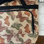 Vintage Unbranded Butterfly Print Large Weekender Travel Tote Bag Photo 4