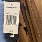 Steve Madden  dark brown Faux Suede fringe Poncho Photo 7