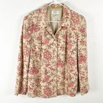 Talbots CHICO’S Silk Blend English Floral Garden Brocade Lined Button Closure Blazer 14W Photo 0