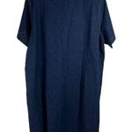 Vtg Venezia Jeans Sz 20 Shirt Denim Dress Collared 90s Y2K Short Sleeve Popover Photo 1