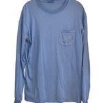 Ivory Ella Light Blue  Elephant Design Long Sleeve Top Women’s Size Medium Shirt! Photo 0