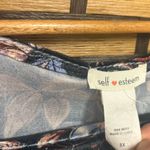 Self Esteem  Black Velvet Floral Ladder Sleeve Top Size 3X Photo 4