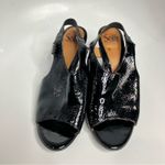 Sofft black patent leather‎ sling back pumps peep toe shoes size 8.5 Photo 1