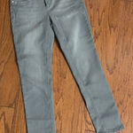 Earl Jean Earl jeans Gray with rhinestone pockets- size 6. ***Refer to measurements as size tag removed. Gently warn and excellent condition. Measurements approximately 14” waste x 37” long x 9” rise. Non smoking home. priced to sell at as is condition. Don’t like my price, make reasonable offer! And thank you for checking my closet. Photo 0