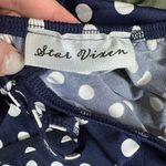 Star Vixen Blue/White Polka Dot Cold Shoulder Top 3X* Blue Photo 4