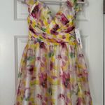 AQUA  Floral Mini Dress V-Neck Ruffled Photo 2