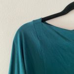 Demylee New York Aqua Blue Wide Neck Long Sleeve Shirt Women's size Medium Photo 2