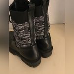 Guess women black faux leather knit combat boots Size 6.5 Photo 2