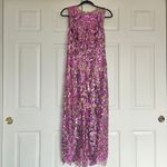 Milly Kinsley Floral Garden Sequin Back Slit Sheath Midi Dress Purple Sz 6 Photo 8