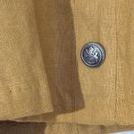 Xxi  Mustard Yellow Linen Blend Aline Tie Waist Button Mini Skirt Womens Small Photo 3