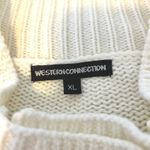 Western Connection Knit Double Breasted Cardigan Sweater XL White Photo 3