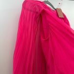 Strut & Bolt  Pleated Chiffon Cape Shift Mini Dress hot pink size S Small NWT Photo 1