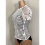 Robin Piccone New.  white lace short sleeve top. Retails $119. Small Photo 4