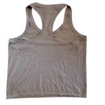 Athleta NWT  Momentum Seamless Racerback Tank Brown With Gold Sparkle Throughout Photo 2