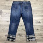 Driftwood  Colette Jeans Aztec Southwestern Embroidered Hem Straight Leg Size‎ 32 Photo 5