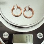 STS KARIS Basket Weave Knot Design Rose Gold Plated Hoop Earrings 10g. Pink Photo 11