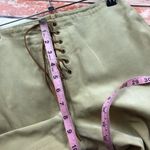 Vintage Y2K leather suede‎ lace up lowrise pants women’s 4 petite Tan Size 4P Photo 3