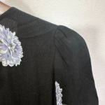 Reformation Lilac Black Floral Short Sleeve V Neck Jumpsuit Wedding Guest Size 0 Photo 6