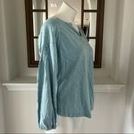 Frye Top Stone Blue Cotton Smocked Long Sleeve Size XS NWT $128.00 Photo 5