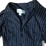 Norma Kamali Vintage 1980s  Navy Pinstripe Suit Dress Size 6 Business Photo 2