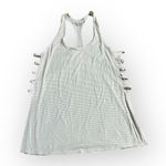 Beyond Yoga  Tank Featherweight Top White Gray Striped Racerback Scoop Neck Open Photo 0