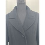 Anne Klein Vtg Women's Size 10  Black 100%Wool Lined Peacoat Long  Overcoat Photo 3