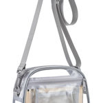 NWT Clear Crossbody Stadium Approved Bag – 12x12x6 – Silver Trim Photo 0