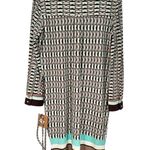 Ellen Tracy Soft Focus Shirt Dress Women's Small Aloe Multi Career Geometric NWT Photo 7