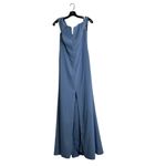 NWT Dessy Collection Notched Off the Shoulder Crepe Floor Length Gown Lark 8 Photo 4