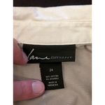 Lane Bryant  Shirt Womens 24 Beige White Contrast Trim Button Front Tunic Top Photo 6