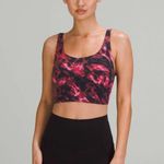 Lululemon  Nulu Front-Darting Yoga Bra Intensity Pink Blossom Multi Size 10 NWT Photo 1