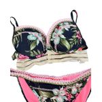 River Island  Women's Multicolor Floral Print Beach Bikini Top & Bottom Size 14 Photo 2