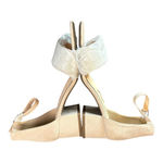 Sugar Noelle Women's Rhinestone Ankle Strap Block Heel Sandals Size 8M New Tan Photo 8