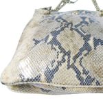 DKNY  Leather Handbag Gold Gray Python Snakeskin Crossbody Shoulder Chain Purse Photo 8